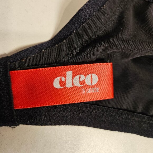 Cleo Bra plus size 38H Black Foam Cups Underwire supportive Smooth Feminine Sexy - Picture 6 of 10